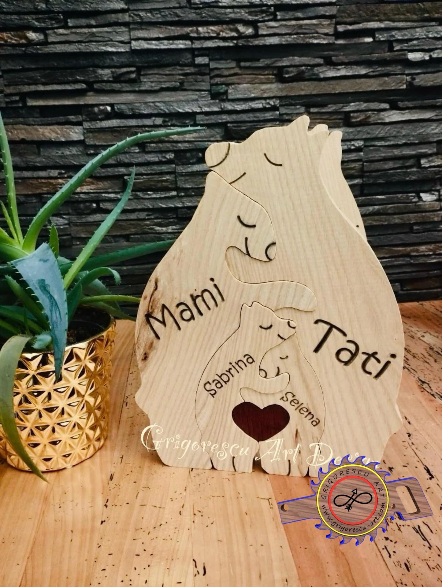 Puzzle 🧩 de familie,din lemn -de talie MARE