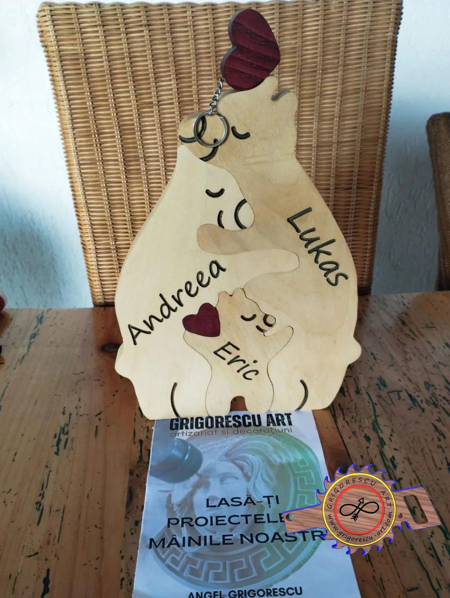 Puzzle 🧩 de familie,din lemn -de talie MARE