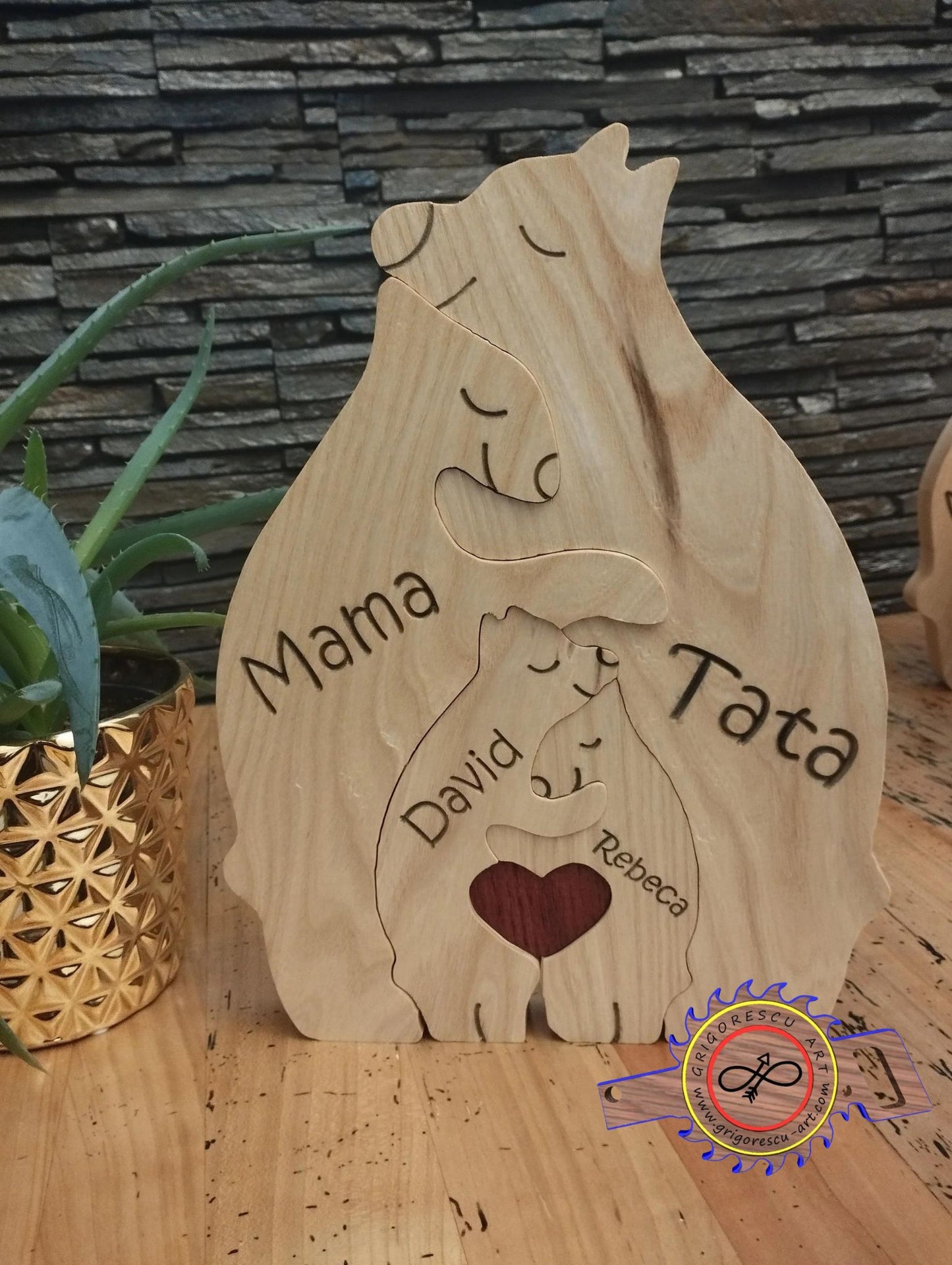 Puzzle 🧩 de familie,din lemn -de talie MARE